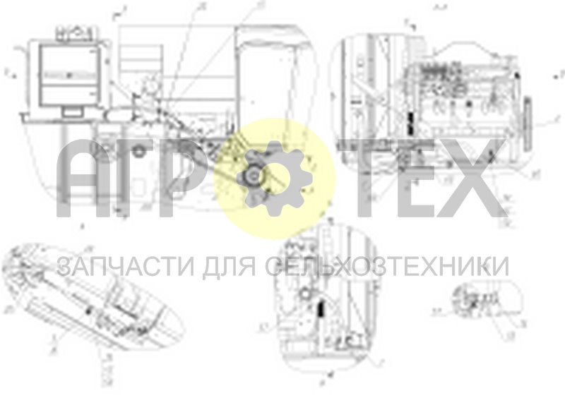 Чертеж Коммуникации отопителя (S300.64.01.500)